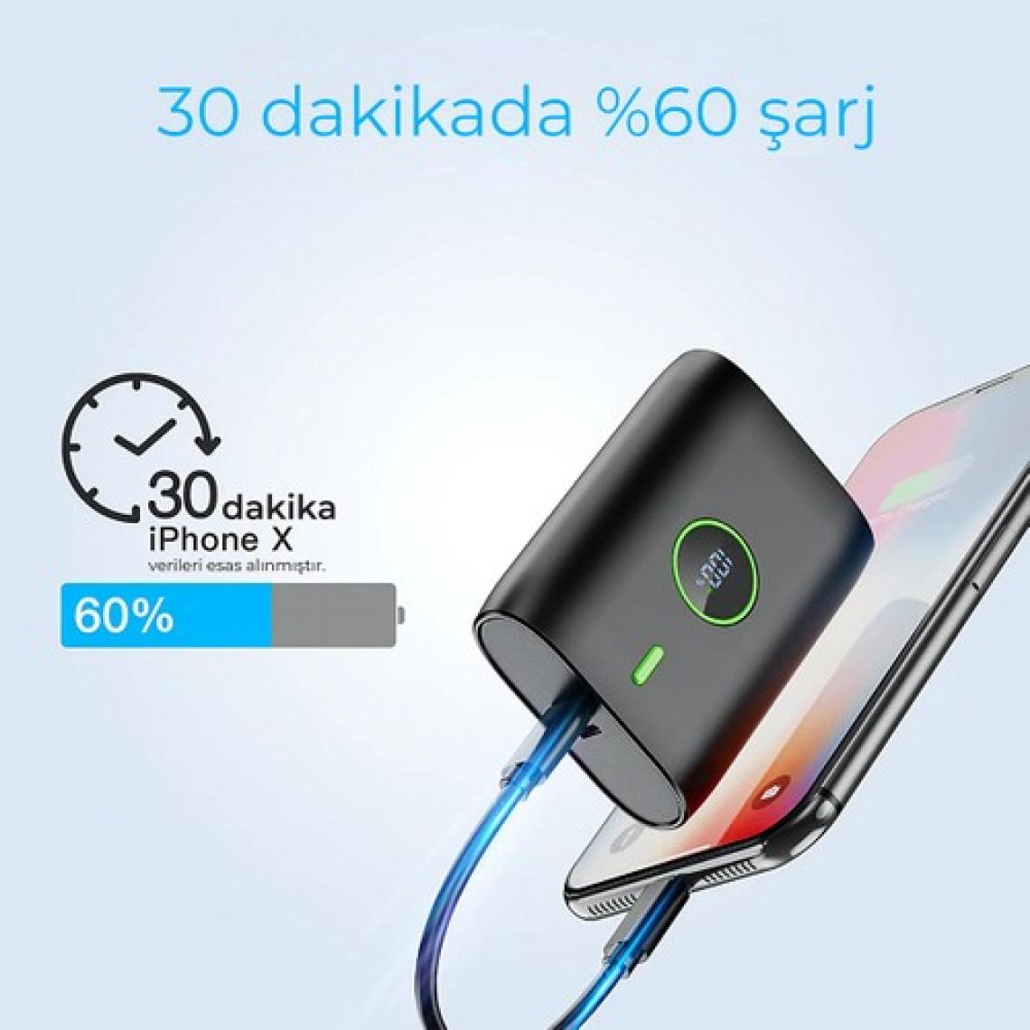 Woyax by Deji Powerbank Hızlı 10000mah 22.5w Taşınabilir Şarj Cihazı - Beyaz