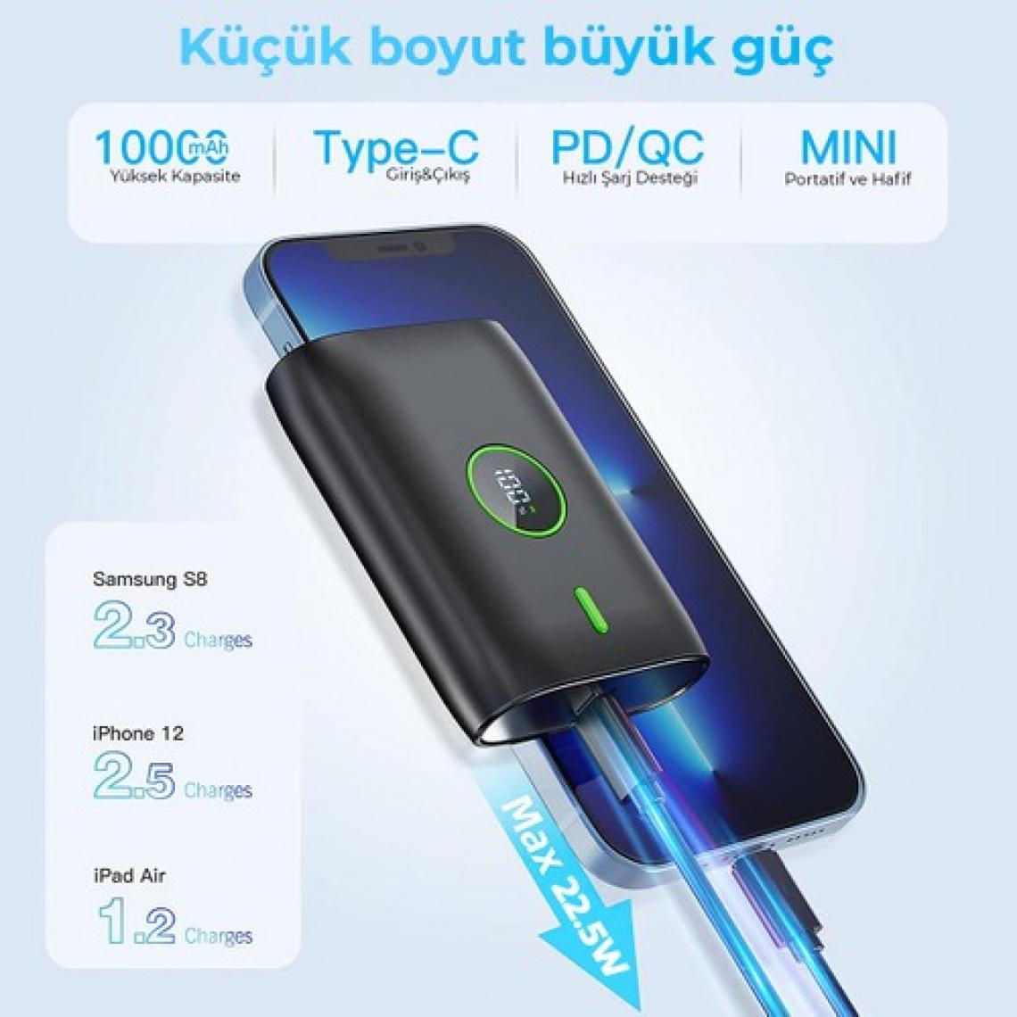Woyax by Deji Powerbank Hızlı 10000mah 22.5w Taşınabilir Şarj Cihazı - Beyaz