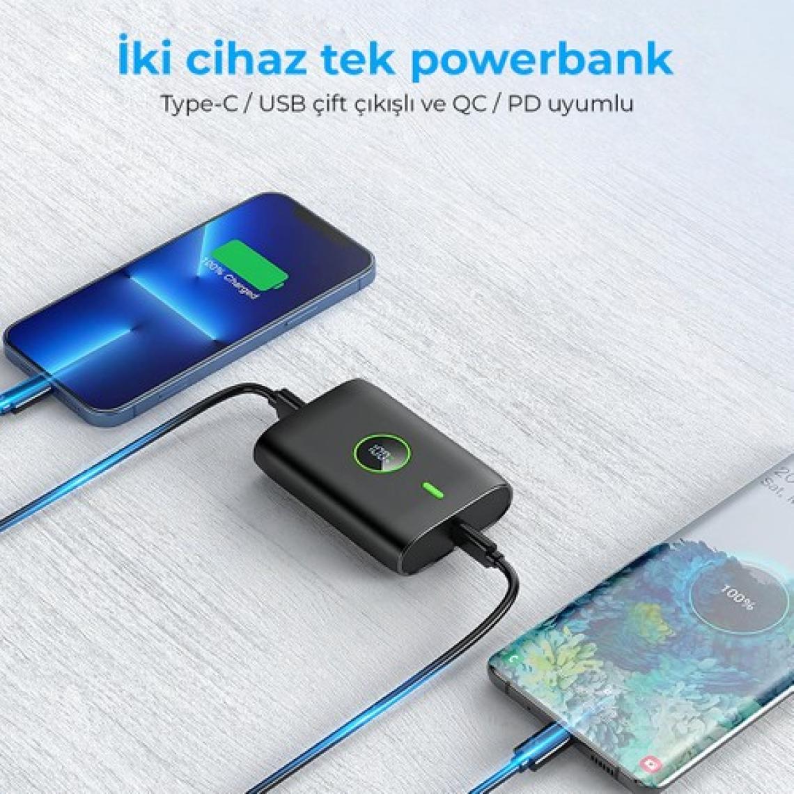 Woyax by Deji Powerbank Hızlı 10000mah 22.5w Taşınabilir Şarj Cihazı - Beyaz