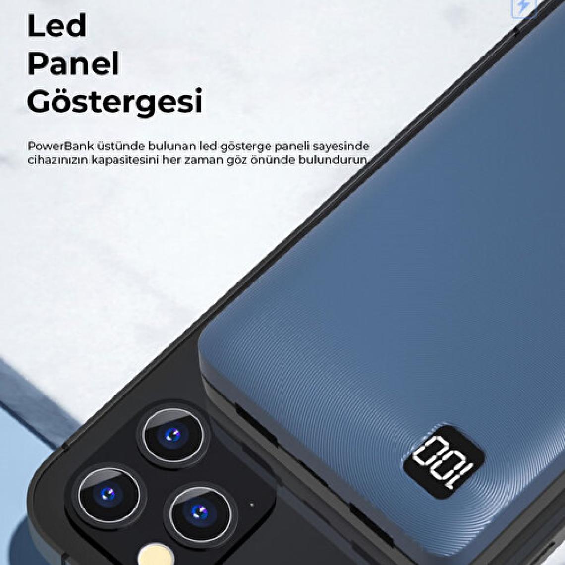 Philips 20000 mAh Powerbank 22.5W USB ve Type-C PD Üç Çıkışlı Led Göstergeli