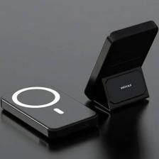 Woyax By Deji Magsafe Powerbank 10000 mAh Standlı Hızlı Taşınabilir Şarj Cihazı Batarya iPhone 11 12 13 14 15 16 Android Siyah