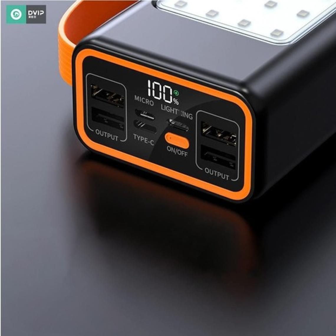 50000Mah Powerbank  22.5W Hızlı Şarj,4 USB Port Çıkışlı,Güçlü Kamp Led El Feneri