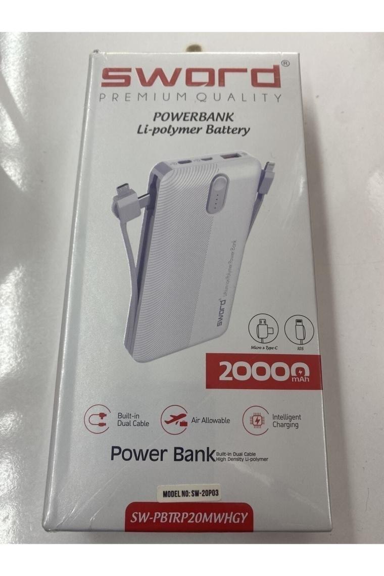 20p03 Powerbank 20000 Mah Beyaz