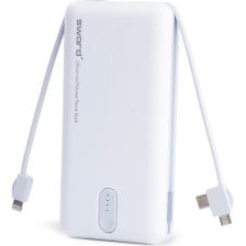 Sword 20.000mAh Kendinden Kablolu Hızlı Güvenli Şarj Taşınabilir Powerbank Apple iPhone,android Uyumlu SW-20PO3