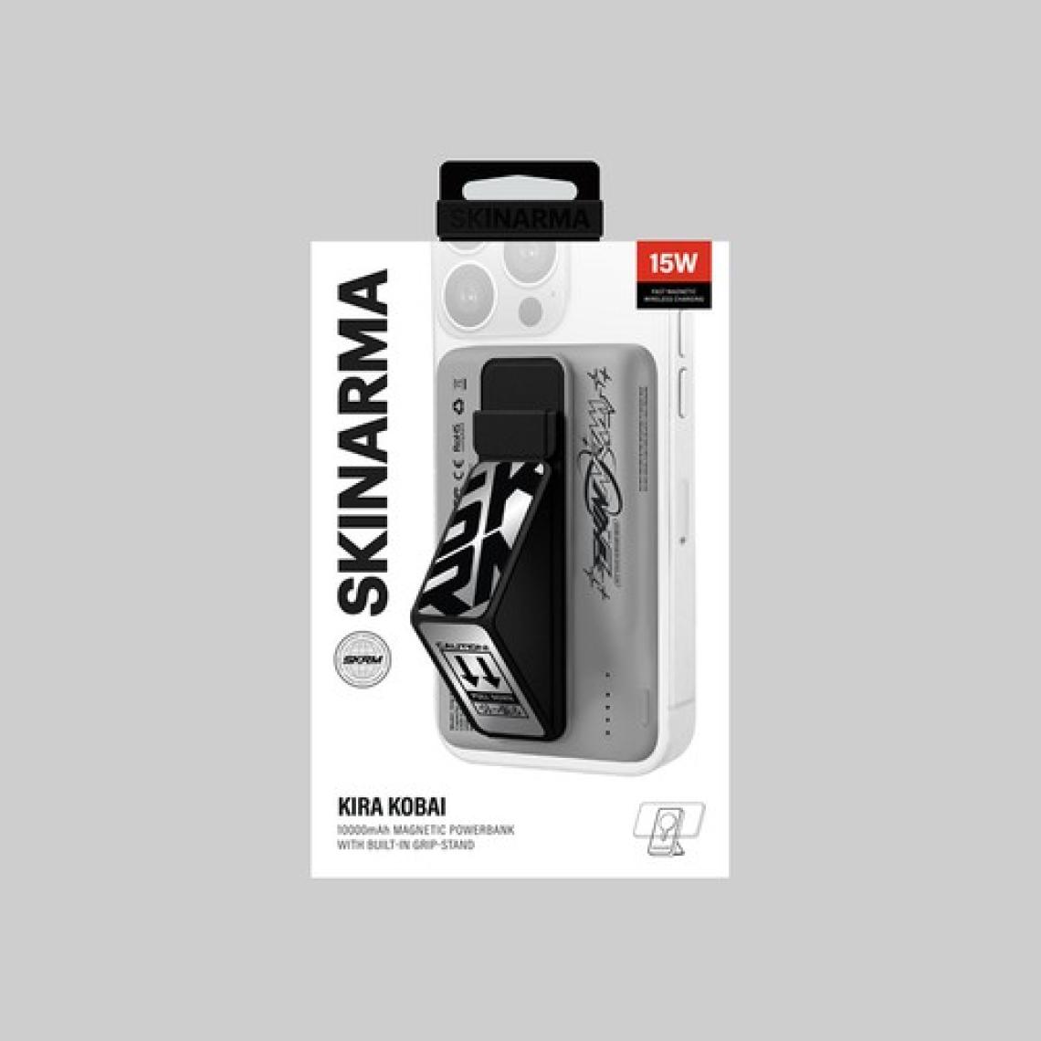 Skinarma Standlı Magsafe Powerbank Skinarma Kira Kobai Pd Hızlı Şarj Özellikli Powerbank 15W 10000MAH Gümüş