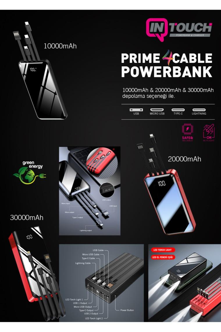 Intouch Prime Siyah 20000 mAh Powerbank