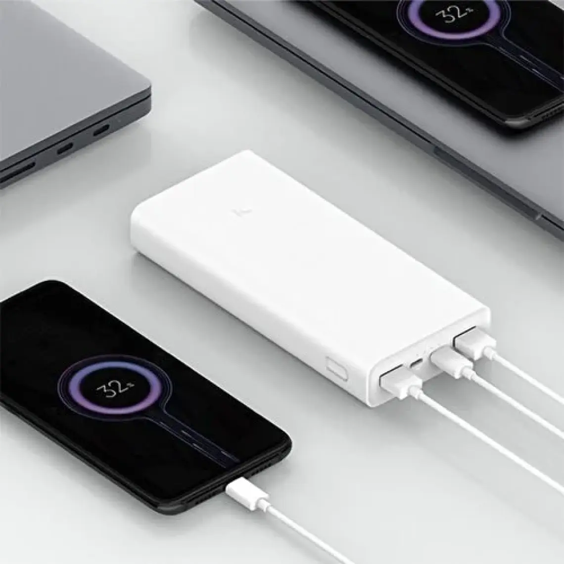 Xiaomi Mi Powerbank 3 20000mAh 18W Hızlı Şarj PLM18ZM Beyaz