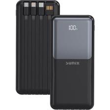 Sunix 20000 mAh Dijital Göstergeli Dahili Çoklu Kablolu Taşınabilir Powerbank Siyah Pb-50