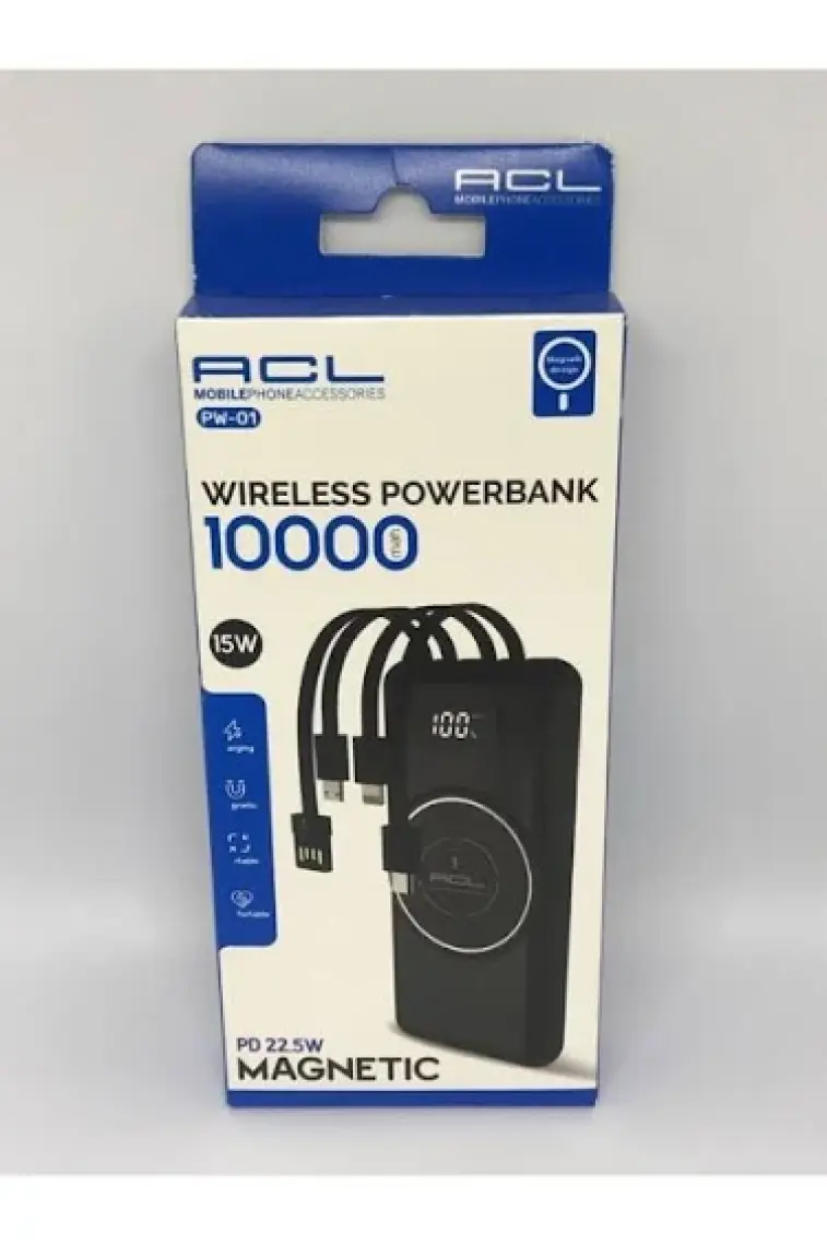 Acl Wıreless Powerbank 10.000 Mah Pd 22.5 W Magnetik Pw-01
