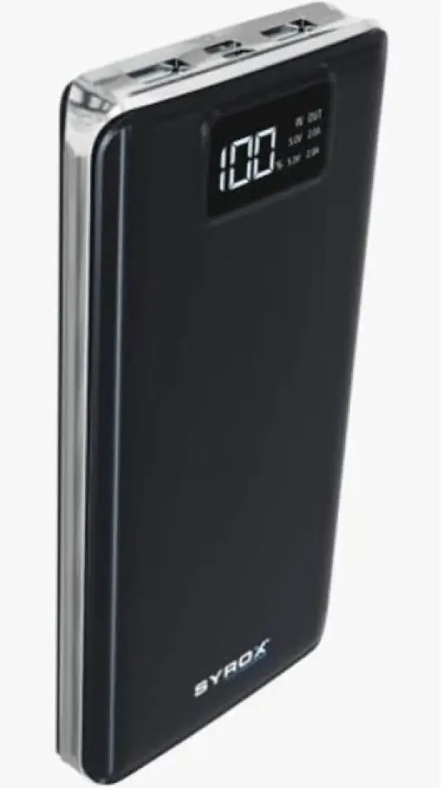 Syrox 20000 mAh Dijital Ekranlı PowerBank Siyah -PB107