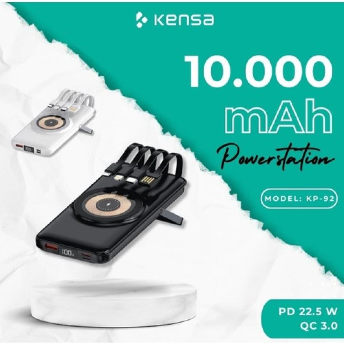 Kensa Powerbank Yeni Nesil 10.000 Mah Pd Özellikli Kablolu ve Kablosuz  Dijital Göstergeli Ultra Güçlü