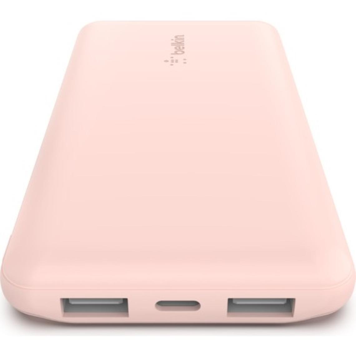 Belkin BPB011BTRG 10.000 Mah Powerbank / Usb-C ve Usb-A Port,  Usb-A Usb-C Kablo - Pembe