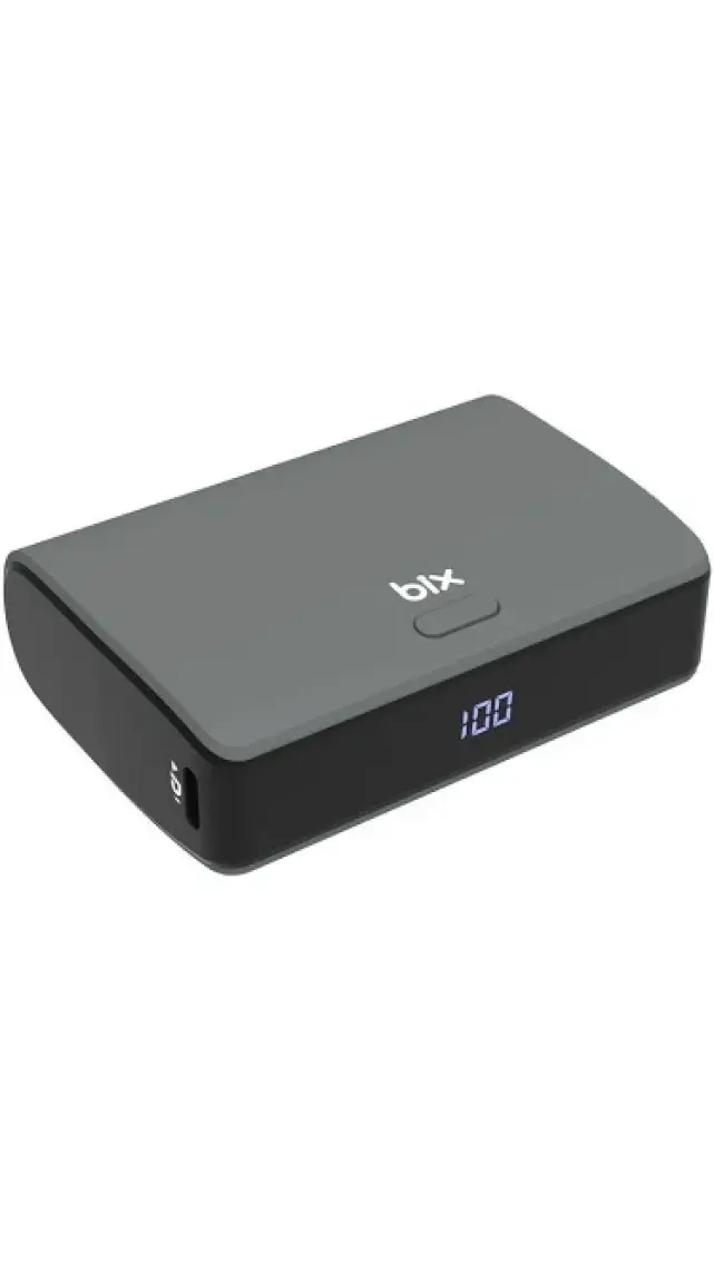 Bix PB106 10000mAh PD20W Type-C USB-A SCP 22.5W Çift Çıkışlı LED Göstergeli Kauçuk Kaplama Cep Boy Mini Powerbank Yeşil