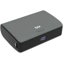 Bix PB106 10000mAh PD20W Type-C USB-A SCP 22.5W Çift Çıkışlı LED Göstergeli Kauçuk Kaplama Cep Boy Mini Powerbank Yeşil