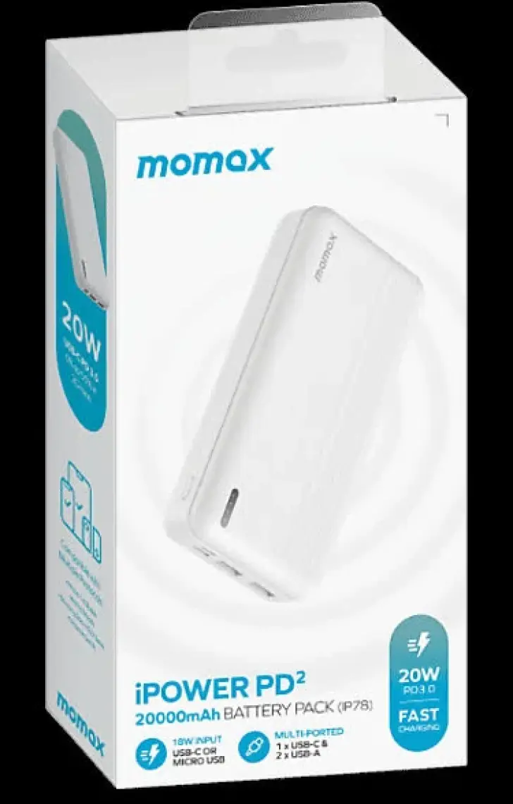 Momax Ipower 20.000 Mah 20W Pd Hızlı Şarj Powerbank
