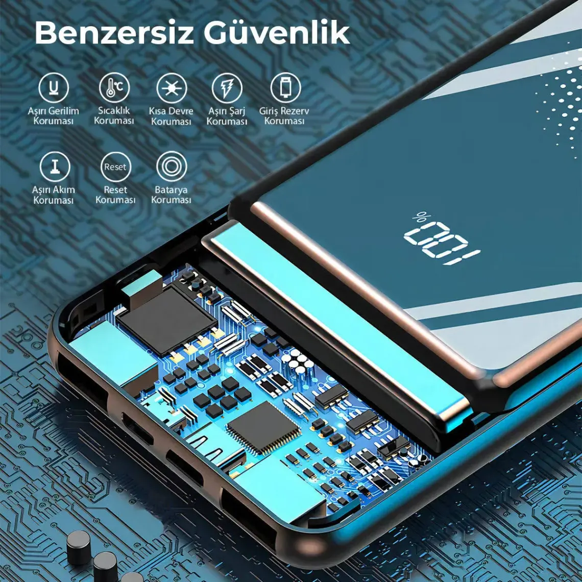 Woyax Kablosuz Hızlı Wireless Powerbank 10000 mAh