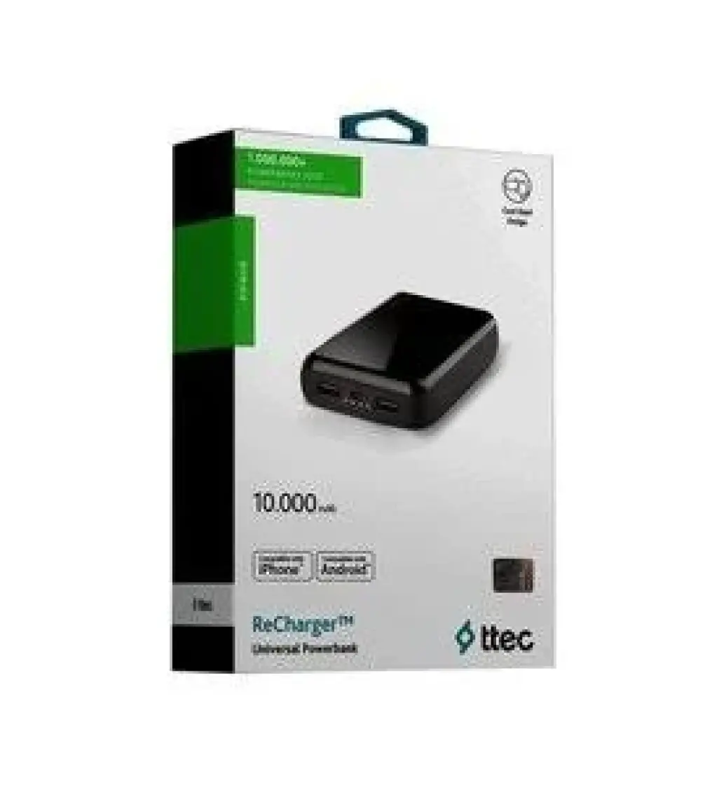 Ttec ReCharger 10000mAh Taşınabilir Şarj Aleti - Siyah