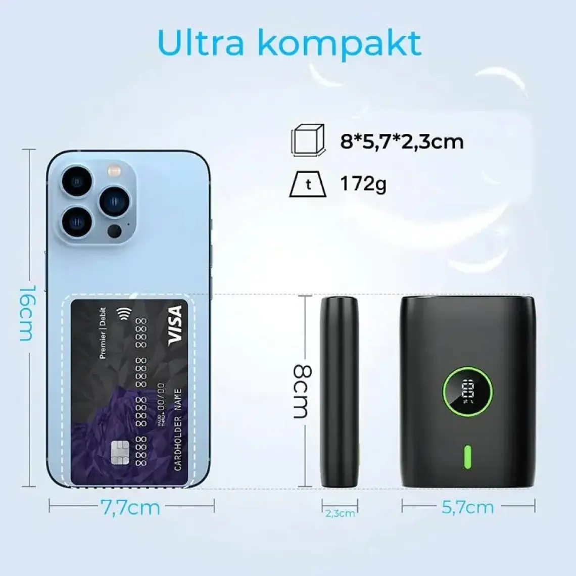 Woyax Powerbank Hızlı 10000mAh 22.5W Taşınabilir Şarj Cihazı - Siyah