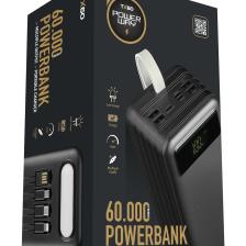 Powerway TX60 60000 Mah Fenerli Taşınabilir Şarj Aleti Siyah