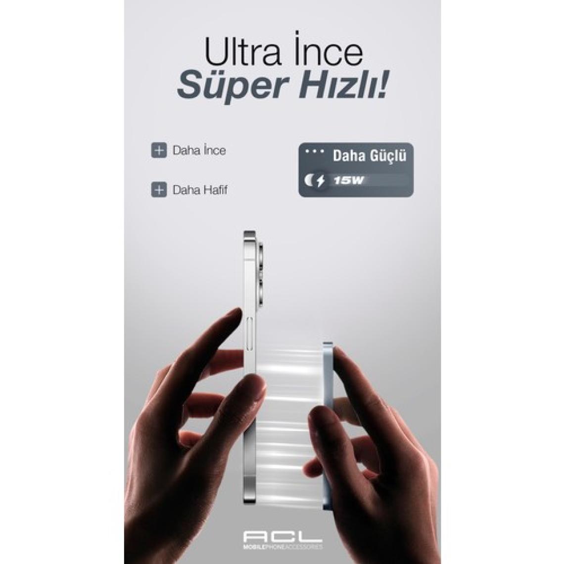 Acl PW-114 15W Magsafe Uyumlu Kablosuz Manyetik Powerbank | 5000mAh Hızlı Şarj | LED Göstergeli Taşınabilir Şarj Cihazı