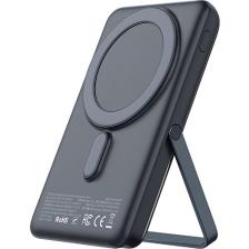 Mcdodo MC-0691 15W Magsafe 10.000mAh Kablosuz Dijital Ekranlı Wireless Şarj Cihazı Powerbank Gri Standlı