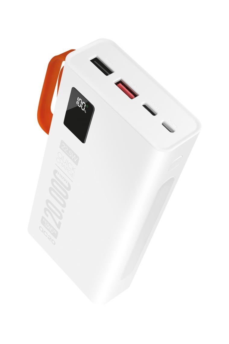 Powerway  Pd 22.5W 20.000 Mah 3.0 Hızlı Şarj (Gerçek 20.000 Mah Garantili) QC20 Beyaz Powerbank
