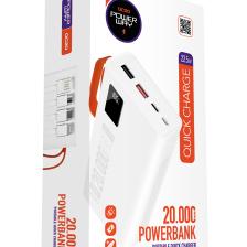 Powerway  Pd 22.5W 20.000 Mah 3.0 Hızlı Şarj (Gerçek 20.000 Mah Garantili) QC20 Beyaz Powerbank