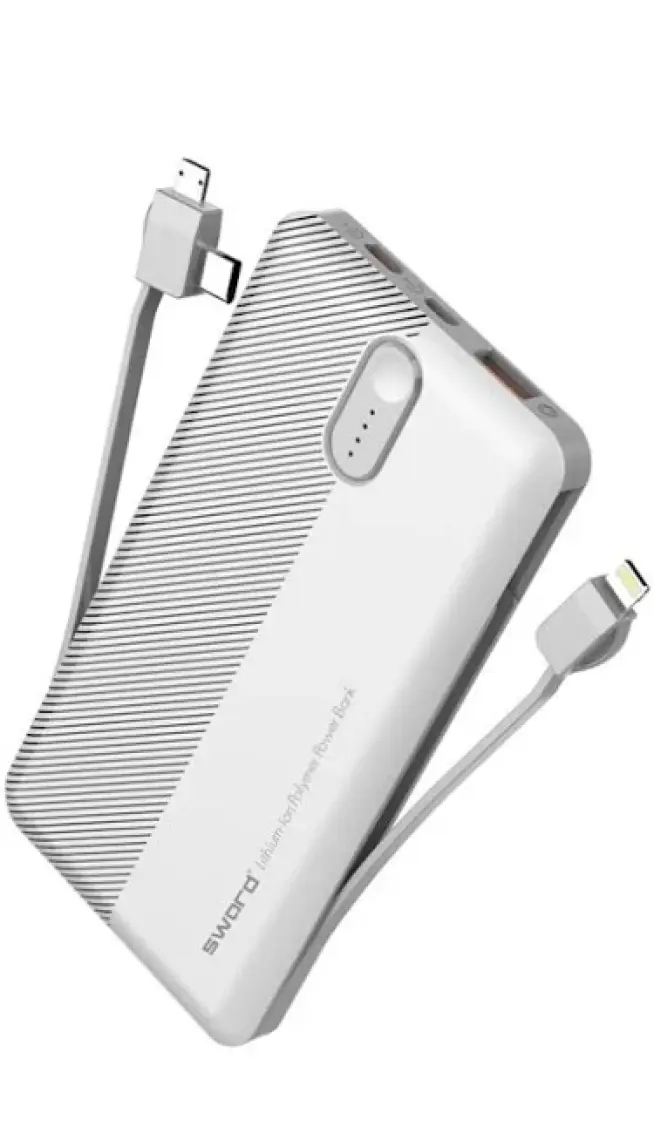 Sword 10000 mAh Kendinden Kablolu Powerbank