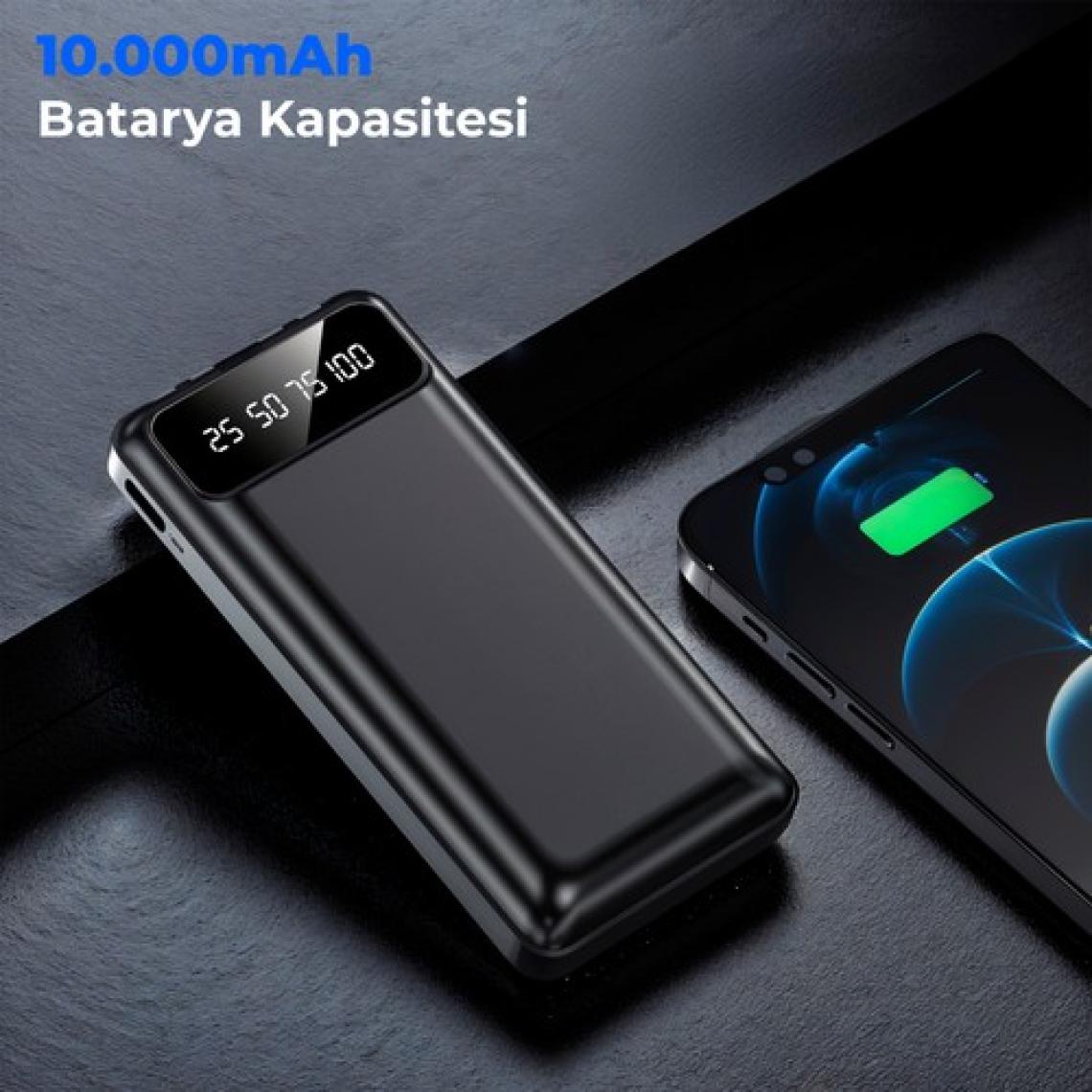 ACL PW-82 10.000mAh Powerbank Çoklu Şarj Kablolu Taşınabilir Şarj Cihazı