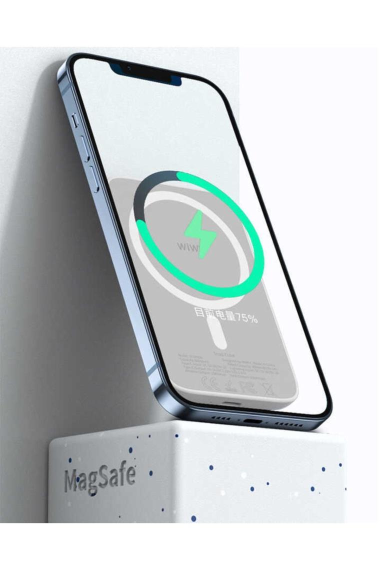 Wiwu SC5000A 5000 Mah Magsafe Powerbank 15W Kick Standlı Kablosuz Magnetik Hızlı Şarj Cihazı