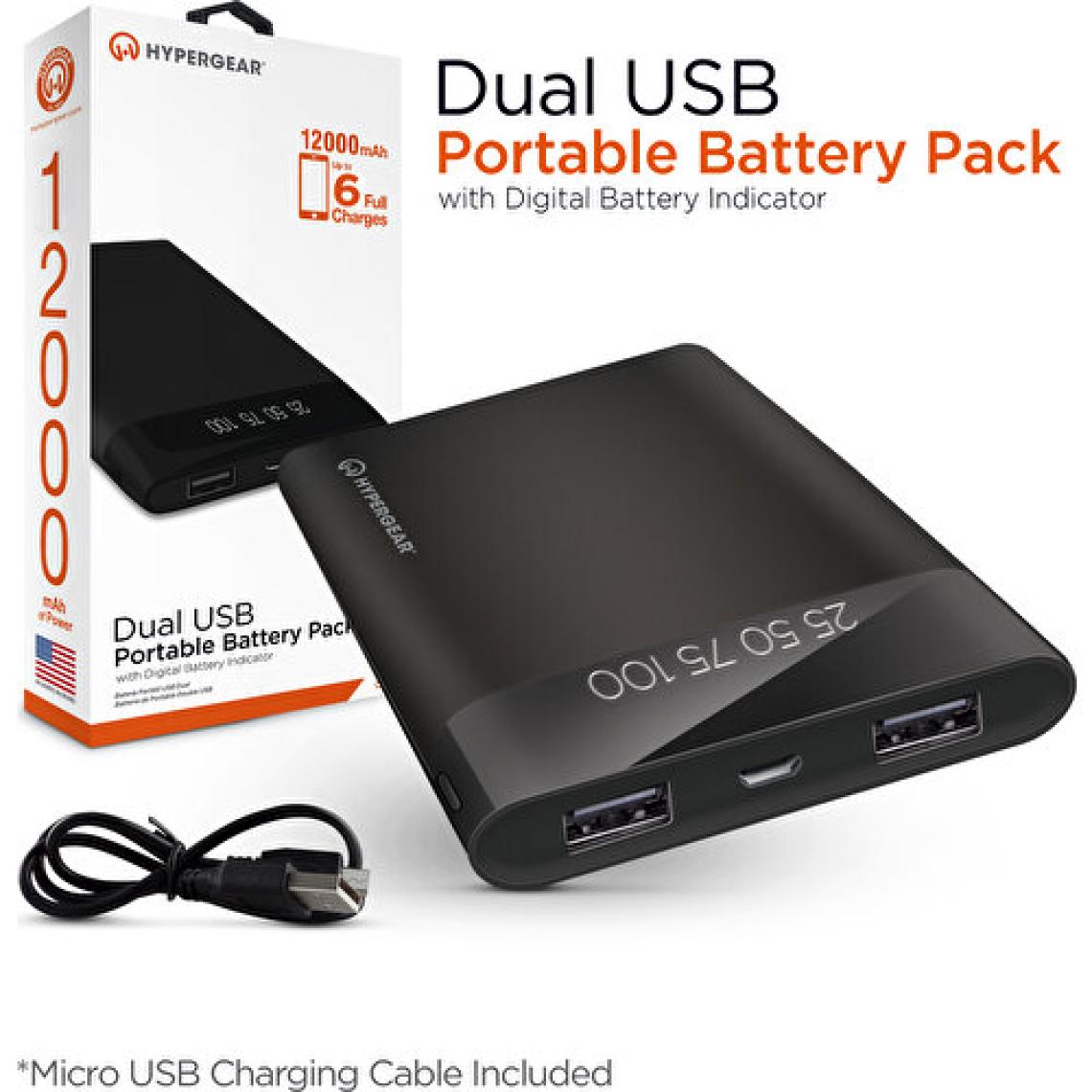 HyperGear 12000 mAh 2.4A Dijital Göstergeli Powerbank