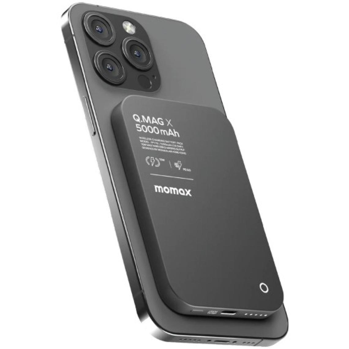 Momax IP116 Q.mag x 5000Mah Magsafe Taşınabilir Powerbank Siyah