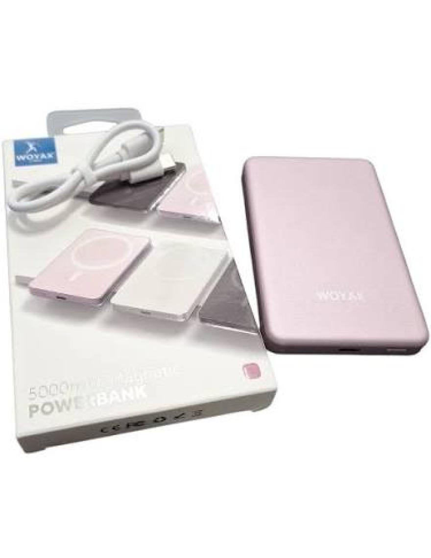 Woyax By Deji Magsafe Powerbank 5000 mAh 20w Hızlı Taşınabilir Şarj Cihazı Batarya iPhone 12 13 14 15 16 11 Pro Max Mini - Beyaz