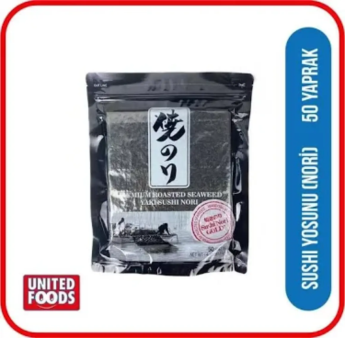 Sea Food Seafood Sushı Yakı Norı ( Kurutulmuş Yosun ) 50 Yaprak