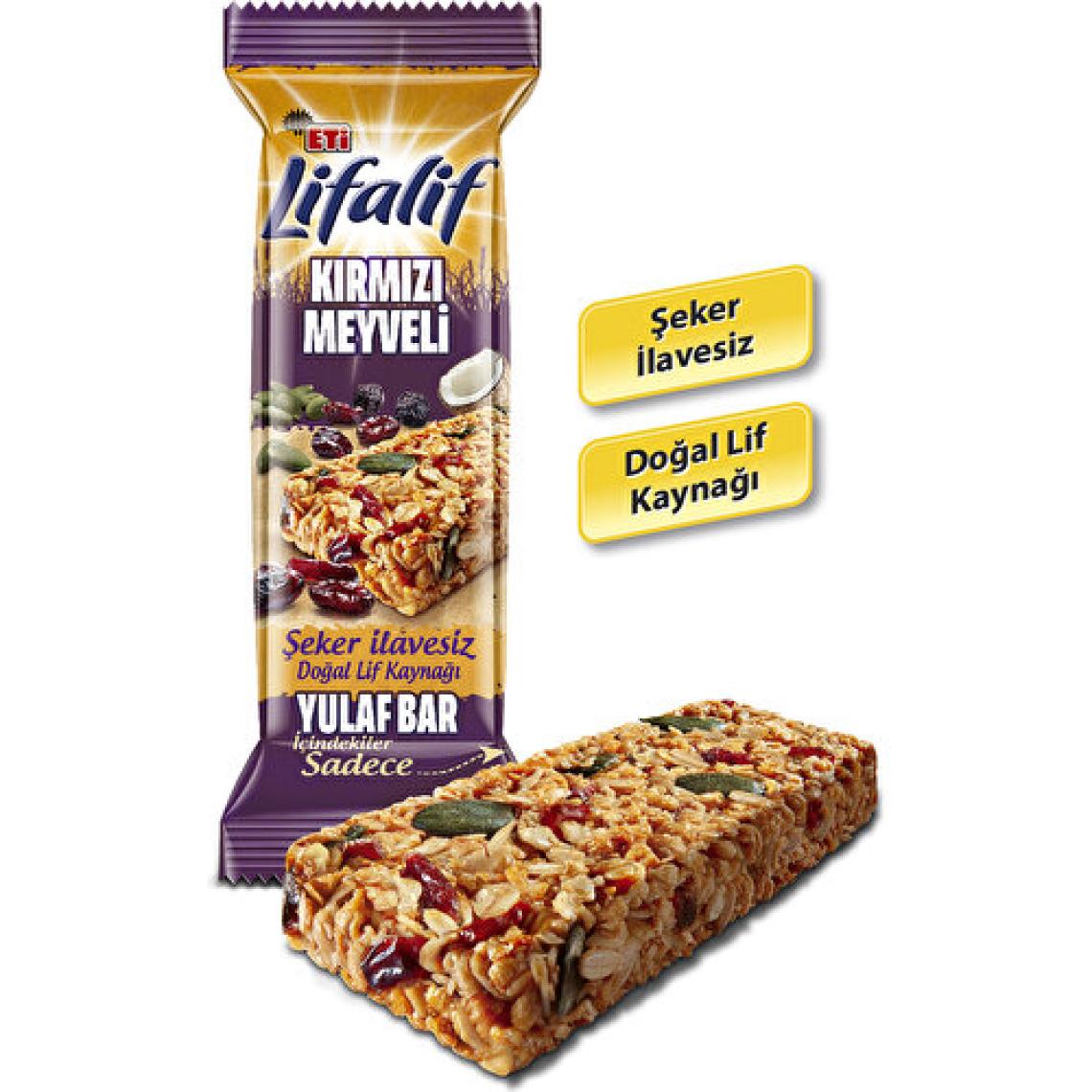 Eti Lifalif Kırmızı Meyveli Yulaf Bar 35 g x 12 Adet