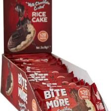 Bite & More Rice Cake 18 Gram x 24 Adet Milk Chocolate Coated (Pirinç Patlağı Sütlü Çikolata Kaplı)
