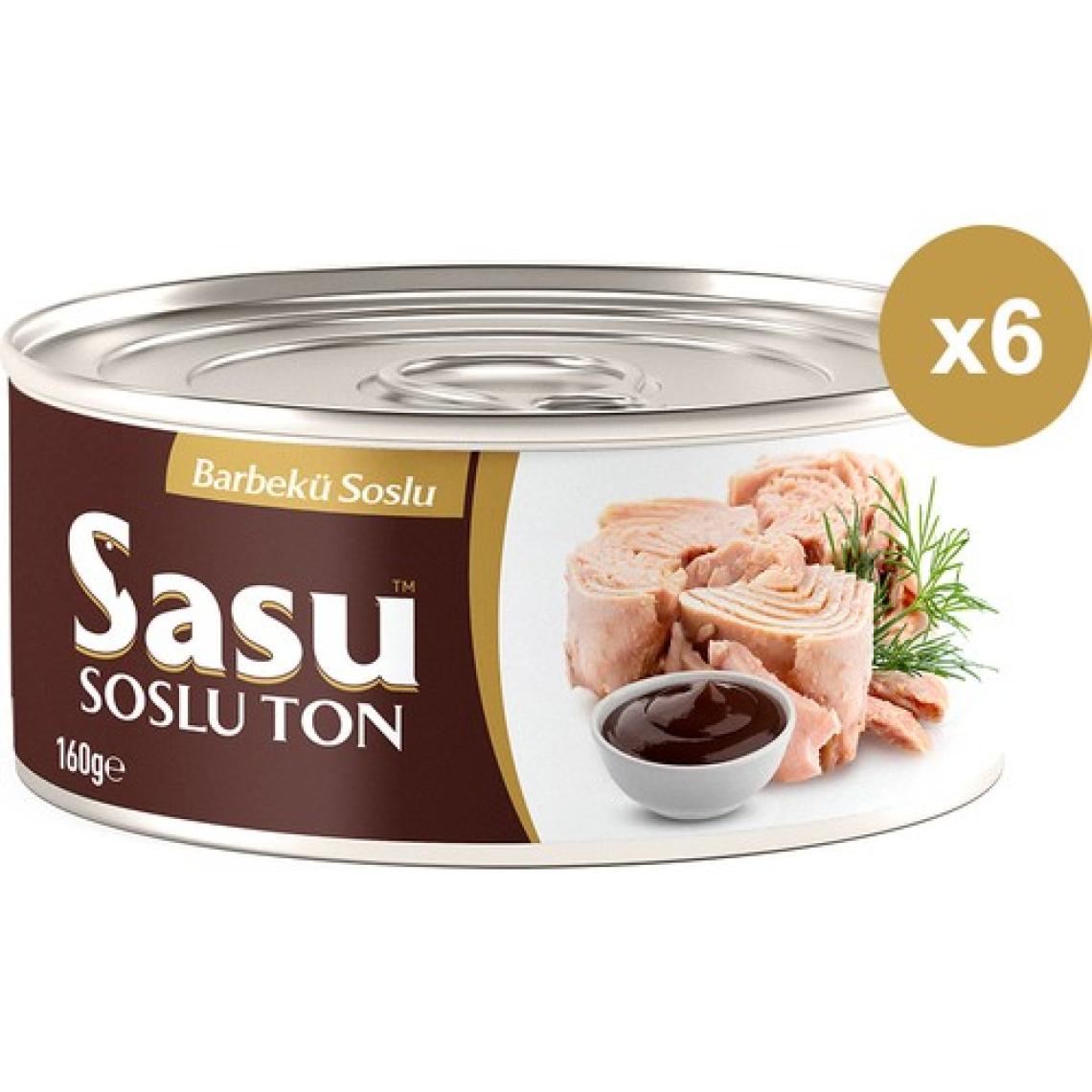 Sasu Barbekü Soslu Ton Balığı 6X160G Bütün Dilim