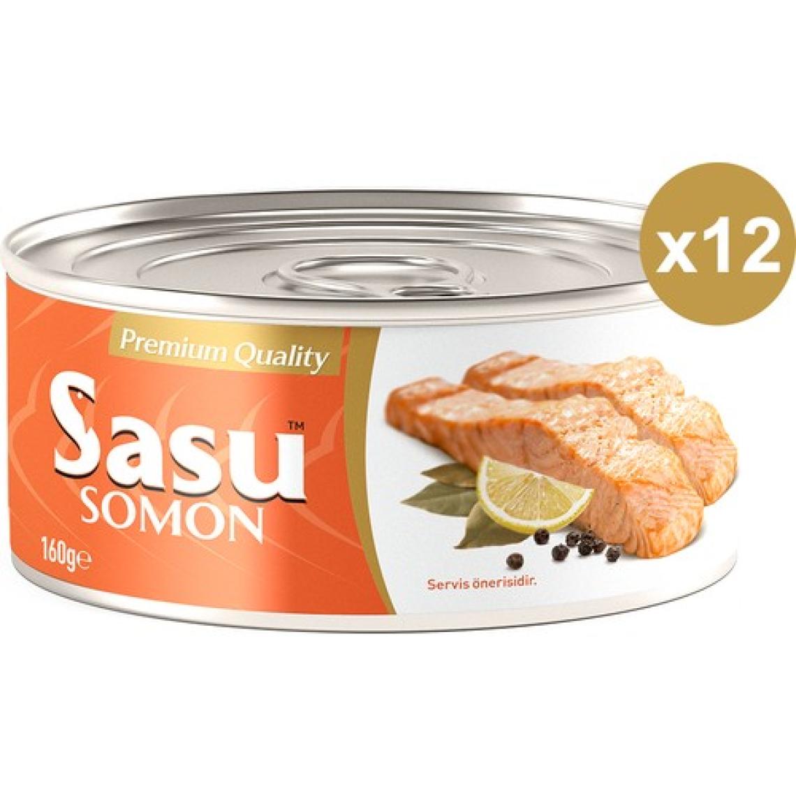 Sasu  Somon Balığı 12 x 160 G Bütün Dilim