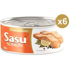 Sasu  Somon Balığı 6 x 160 G Bütün Dilim