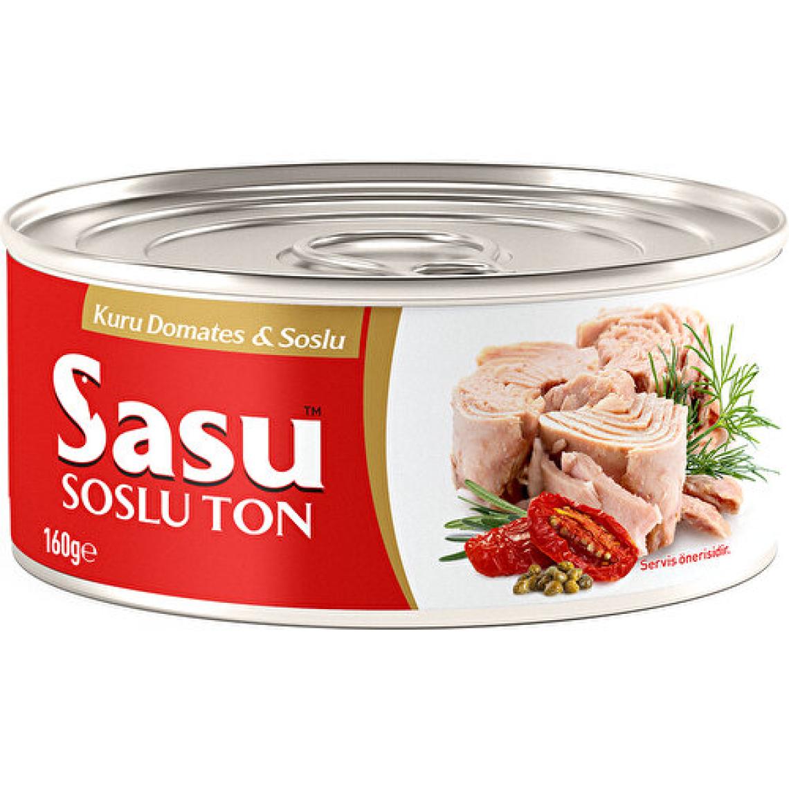 Sasu Kuru Domatesli & Soslu Ton Balığı 24X160G Bütün Dilim