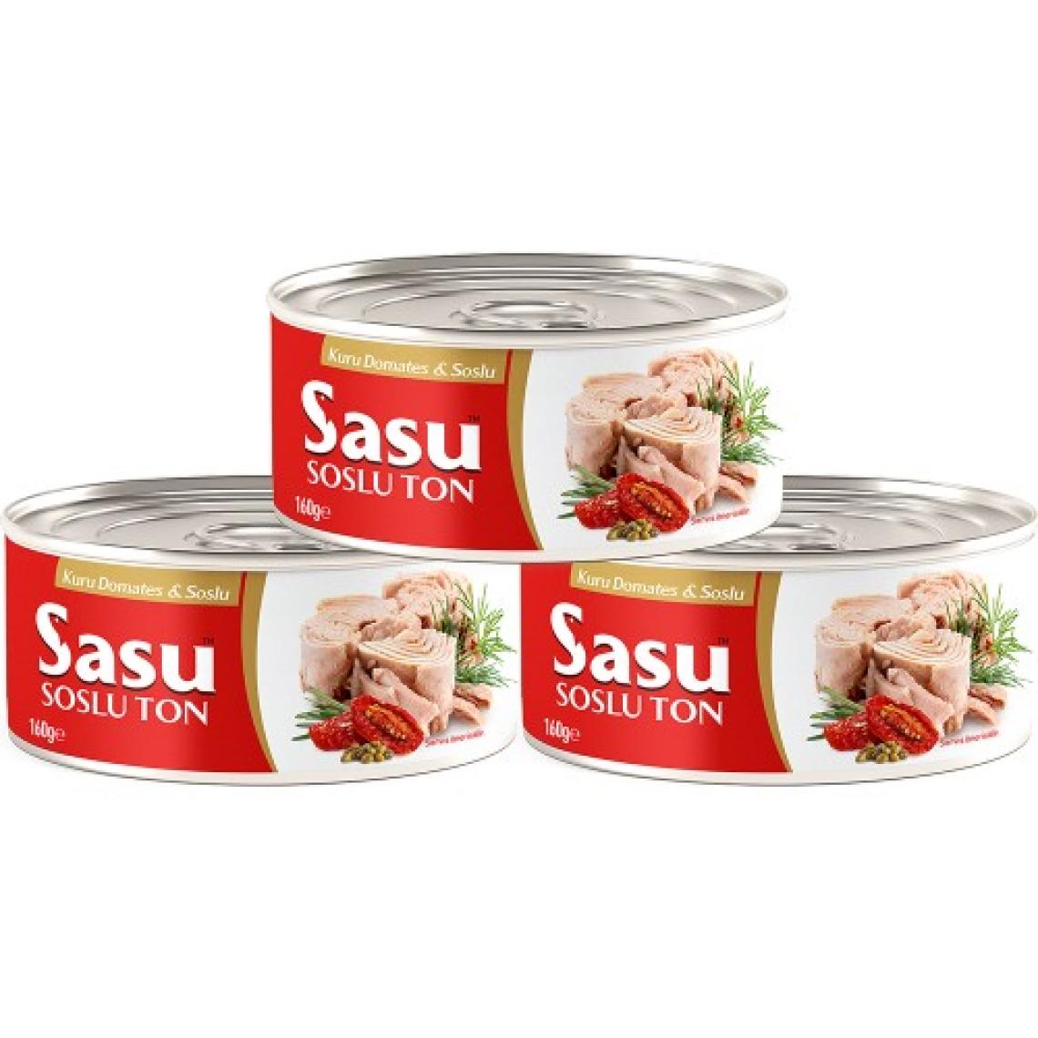Sasu Kuru Domatesli & Soslu Ton Balığı 24X160G Bütün Dilim