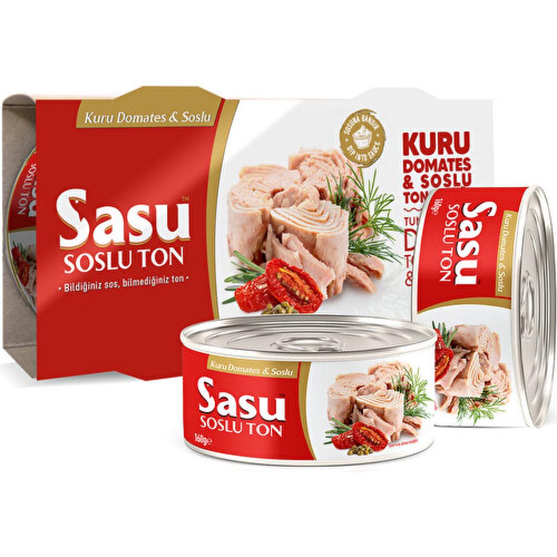 Sasu Kuru Domatesli & Soslu Ton Balığı 24X160G Bütün Dilim