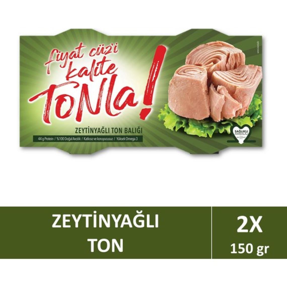 Fiyat Cüz'I Kalite Tonla Kalite Tonla Zeytin Yağlı Ton Balığı 2x150 gr