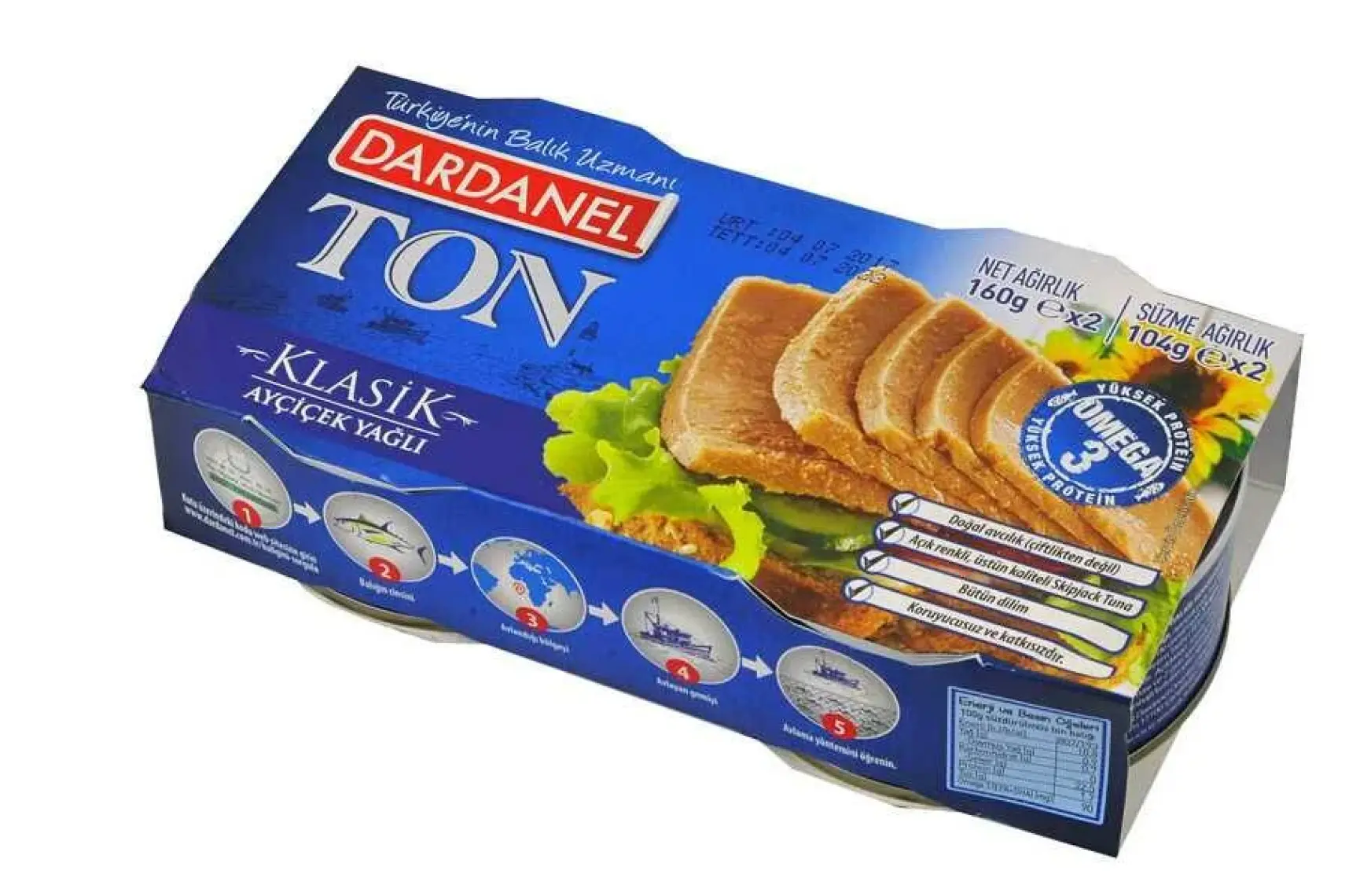 Dardanel Ayçiçek Yağlı Ton Balığı 2x150 gr