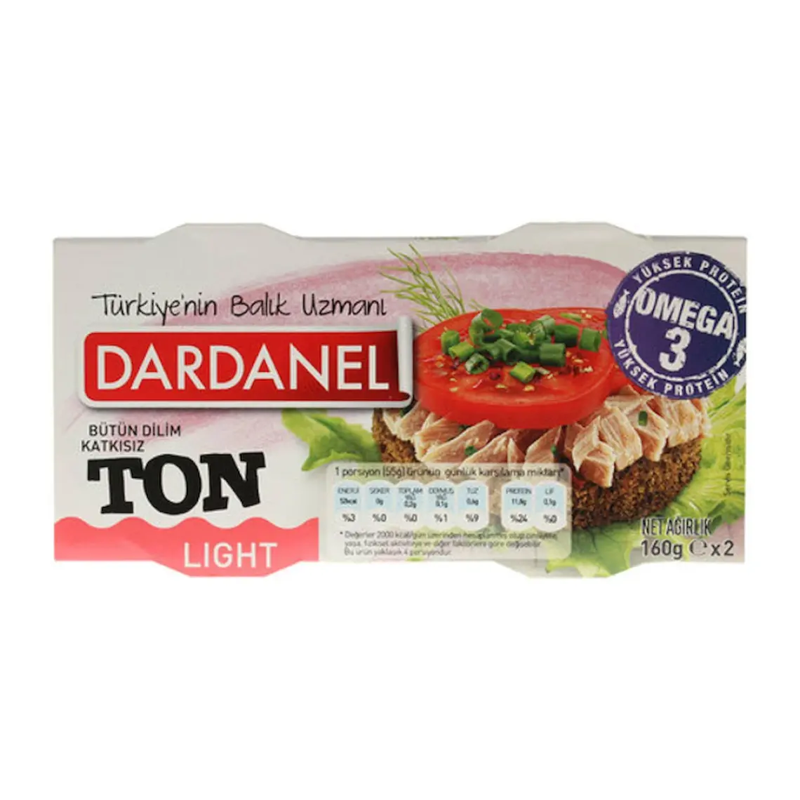 Dardanel Ligtht Ton Balığı 2x140 gr