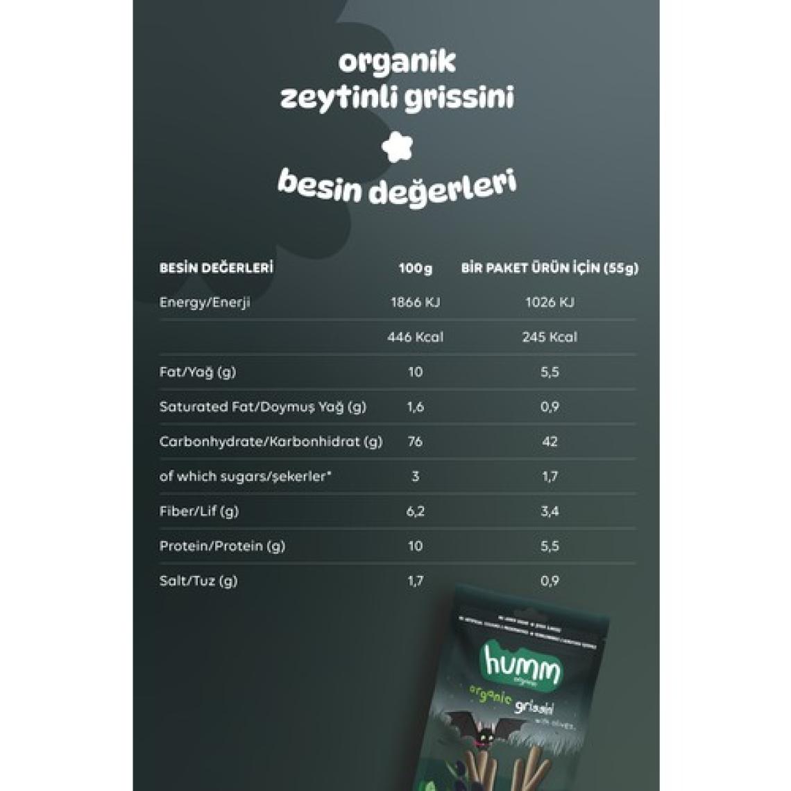 Organik Vegan Zeytinli Grissini Atıştırmalık Paketi - 8 Adet