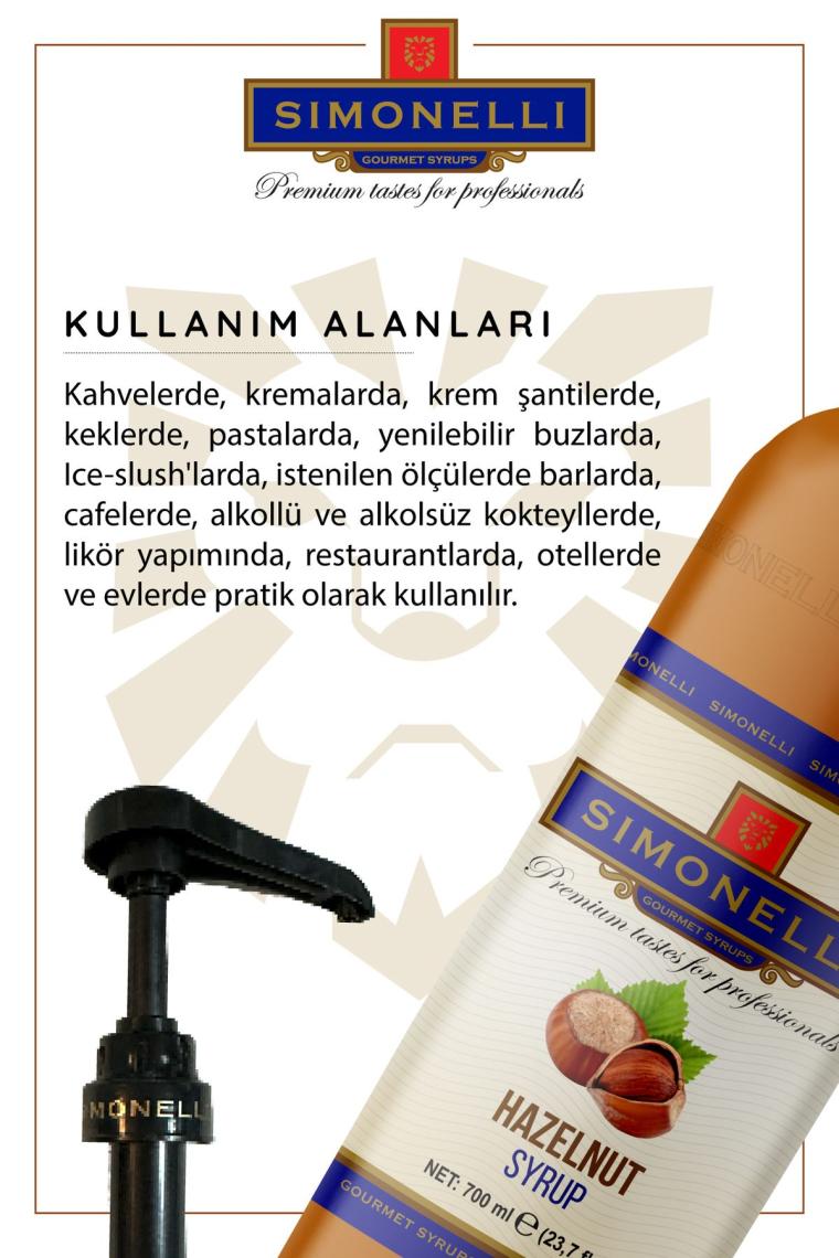 Kahve Ve Kokteyl Şurubu Fındık Aromalı 700 ml Pompa Hediyeli