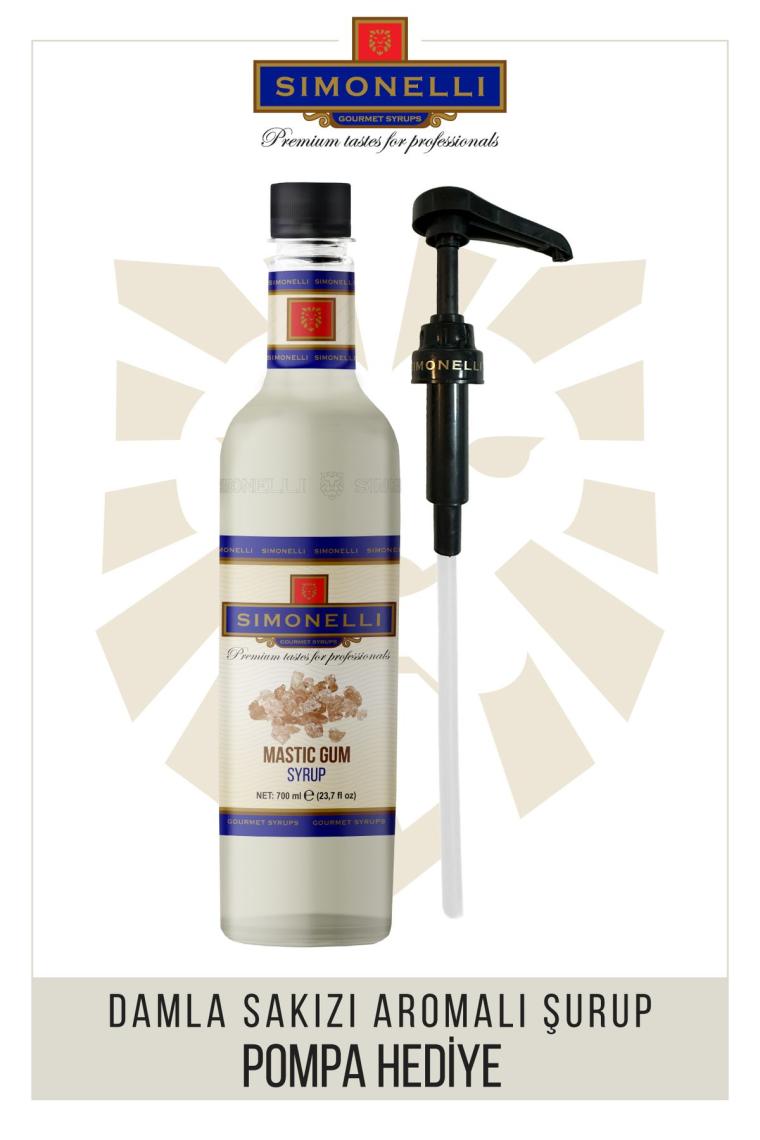 Kahve Ve Kokteyl Şurubu Damla Sakızı Aromalı 700 ml Pompa Hediyeli
