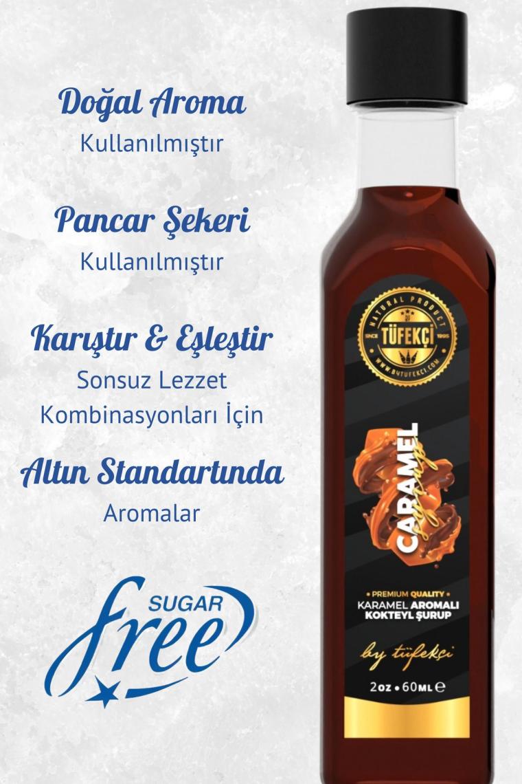 Gourmet Series Karamel (CARAMEL) Aromalı Kokteyl, Tatlı, Kahve Şurubu 60ml – Pancar Şekeri