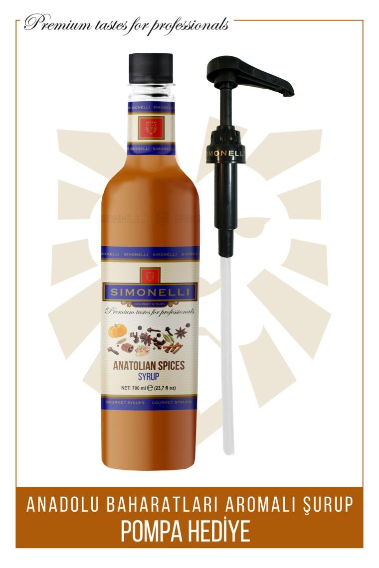 Kahve Ve Kokteyl Şurubu Anatolian Spice Aromalı 700 ml Pompa Hediyeli